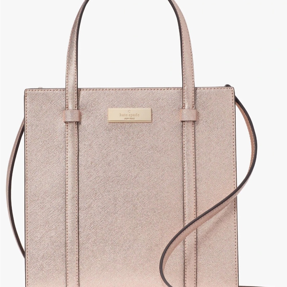 NWT Kate Spade Rose Gold Kenzie Limited Edition Metallic Small Tote